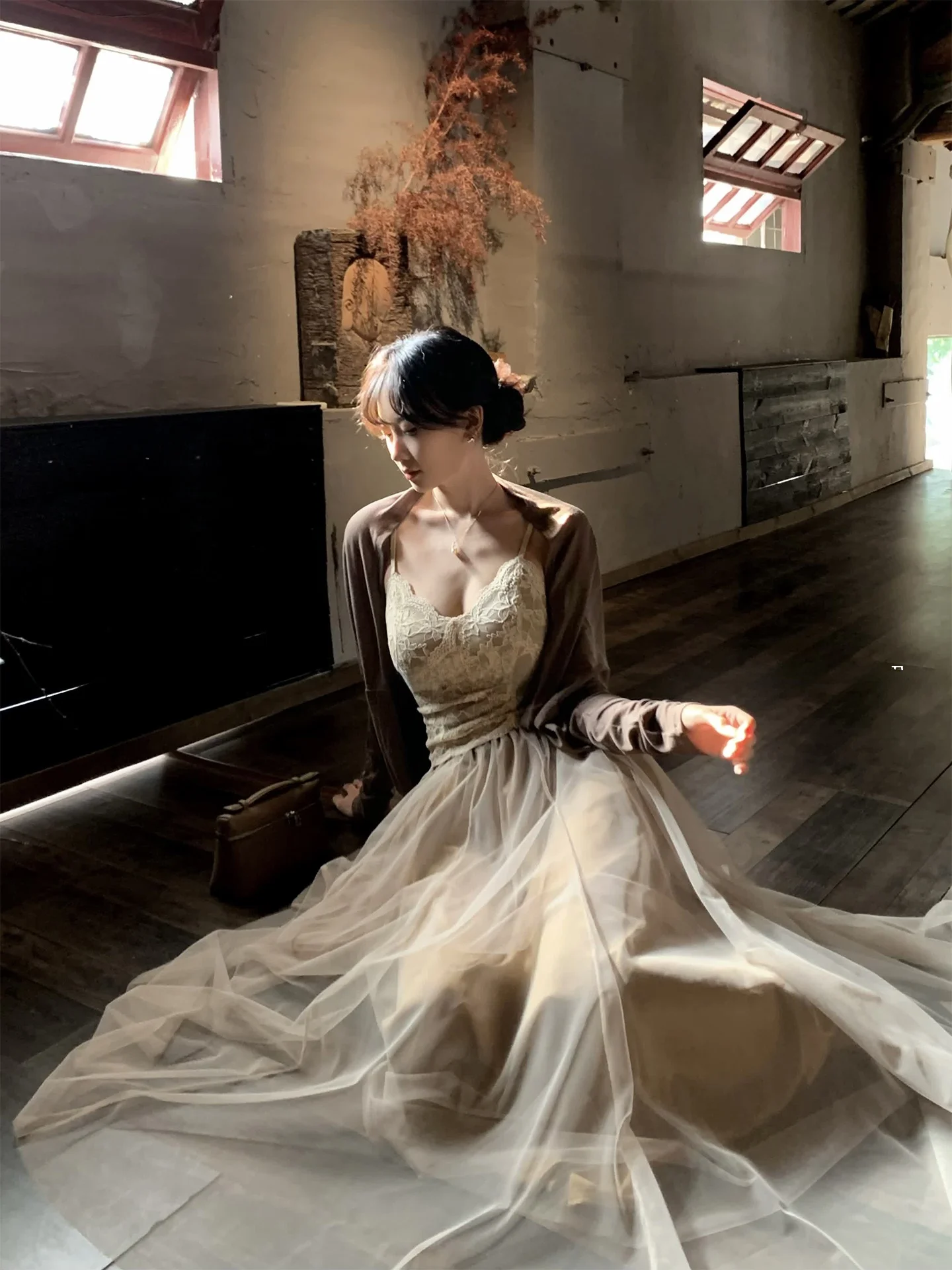 

WAYMODE n True Silk Rayon Linen Blend Women's Knitted Cardigan Versatile Spring Outerwear Comfortable Casual Sle