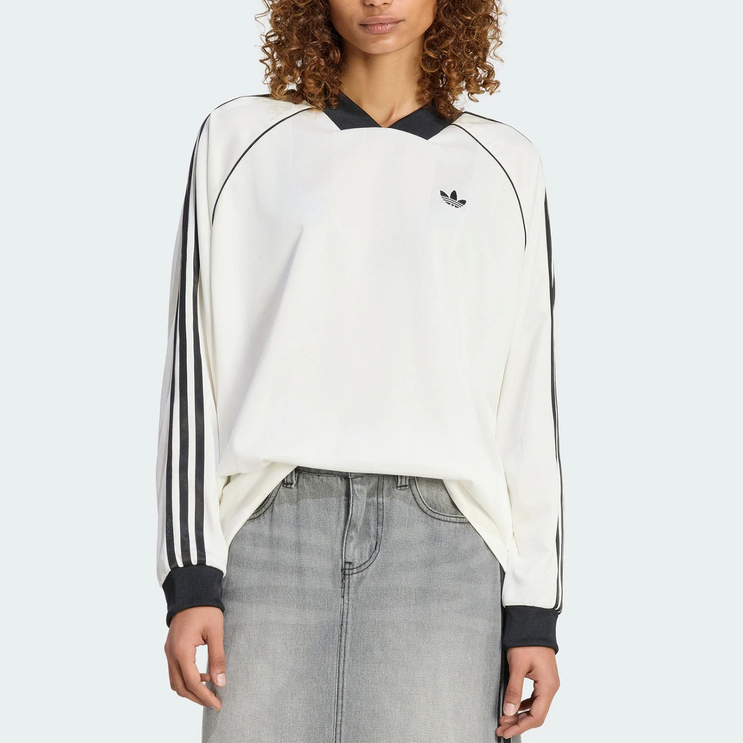 Adidas genuine clover women's casual skin friendly breathable long sleeved T-shirt KG3711