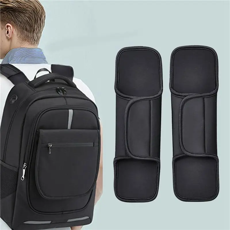 AEF6-2 Pair Anti-Slip Shoulder Strap Pads Soft Comfortable Replacement Cushions For Business Bags School Bag Hiking Backpack