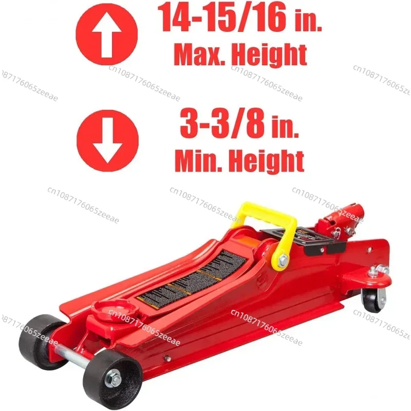 T82751Torin Hydraulic Low Profile Trolley Floor Jack with Single Piston Quick Lift Pump 2.5 Ton (5,000 Lb) Capacity Red