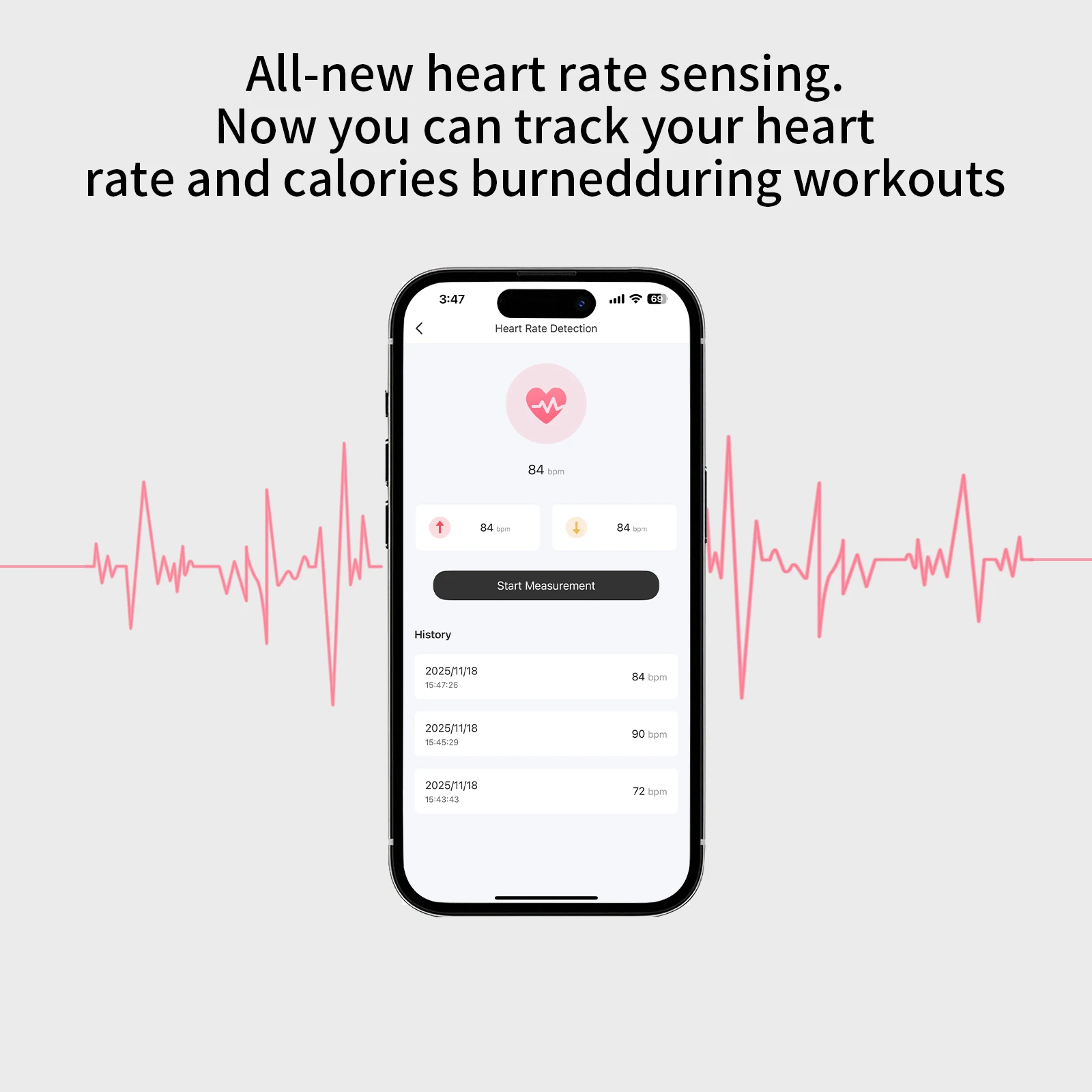 سماعات بلوتوث لاسلكية PRO 3 مع مراقبة معدل ضربات القلب، وسماعات أذن ميكروفون لإلغاء الضوضاء ANC، وصوت ستيريو متوافق