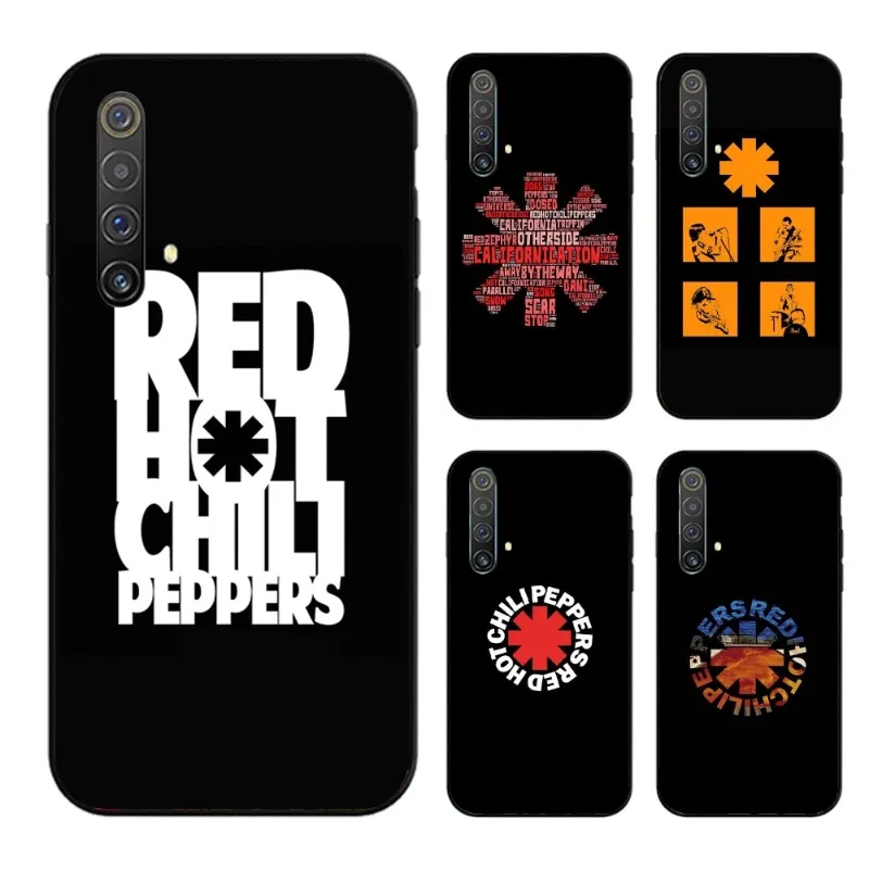 Red RHCP P-Peppers Phone Case for OPPO Find X5 X3 X2 A93 Reno 8 7 Pro A74 A72 A53 Black Soft Cover Funda Shell