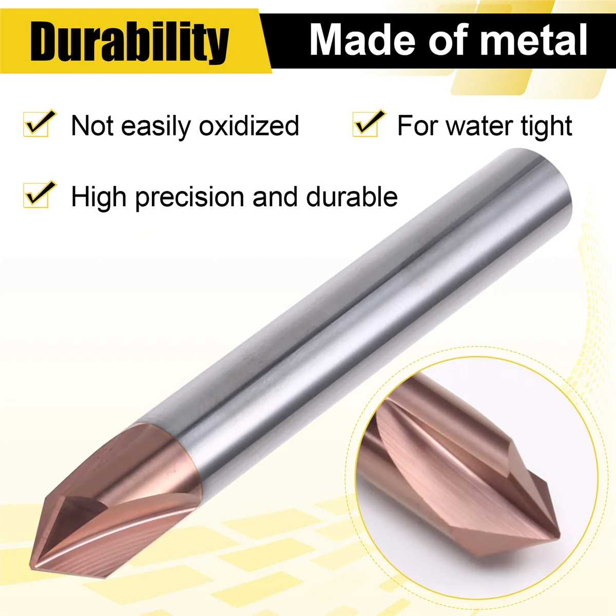 N18R Straight Groove Chamfer Knife Cemented Carbide 90 Degrees 3-Point Tungsten Chamfer Knife CNC Machining Tools