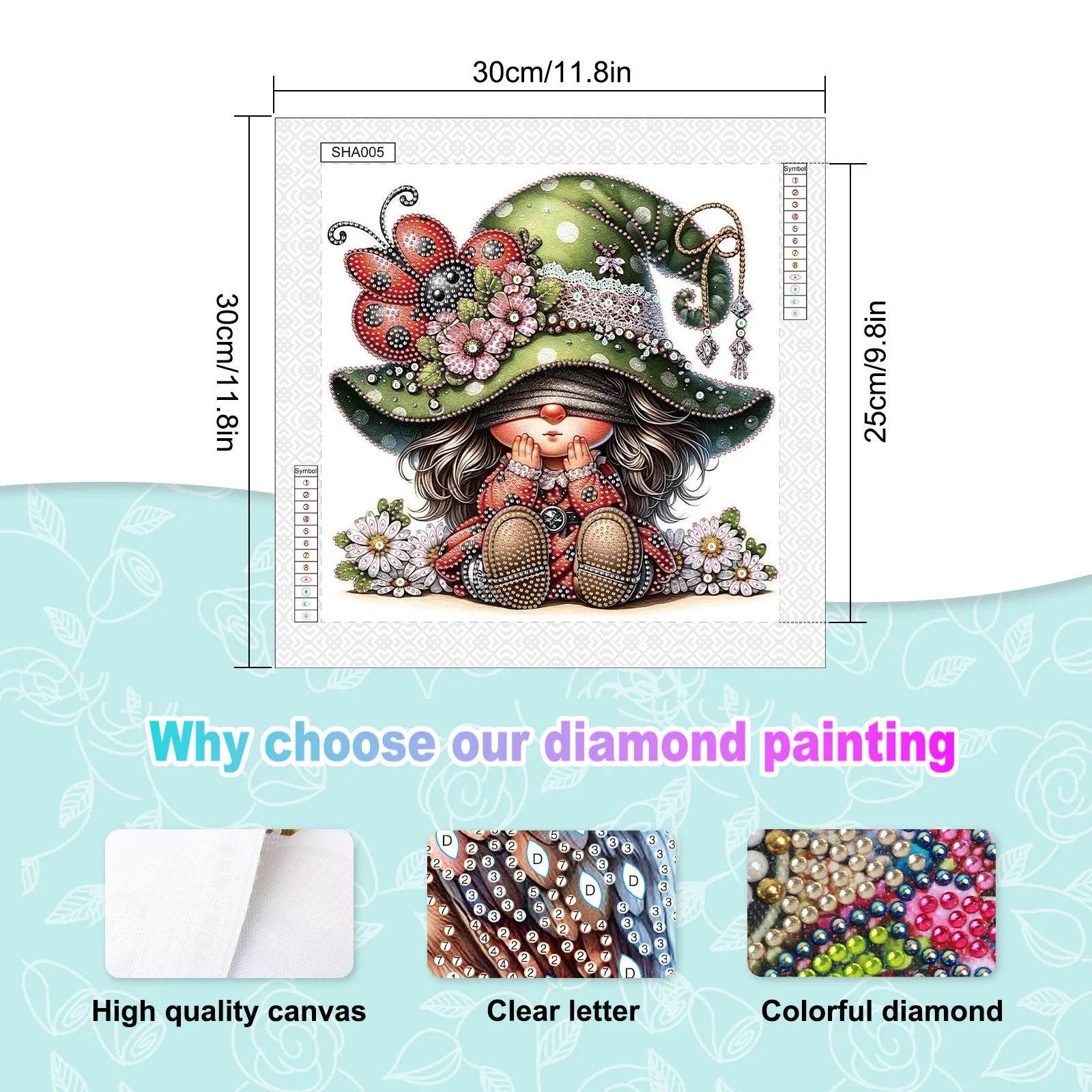 

DIY Dwarf Special Shape Diamond Art Painting Kits for Adults Beginners,Crystal Diamond Dots Kit for Home Wall Decoration Gifts