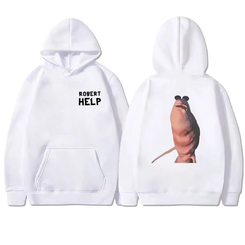 Hot Marcus The Worm Funny Expression Pack Dubbelzijdige print Hoodie Mannen vrouwen harajuku Casual trui Unisex Fleece Sweatshirt