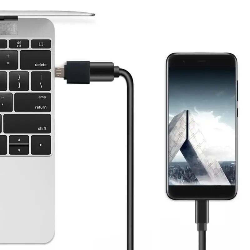 

31BA USB 2.0 A to MicroUSB Type C Converters OTG Adapter for 480Mbps Data Transfer and Power Supply