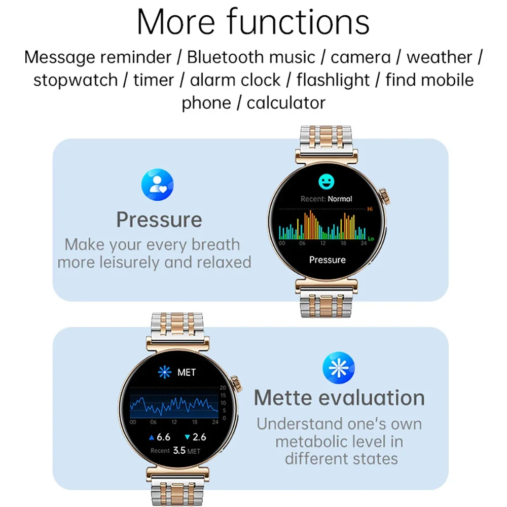 VALDUS VL45 Pro Smartwatch Women ECG SOS Fitness BT Call Voice Assistant Heart Rate Temperature AMOLED 2025 New Smart Watch