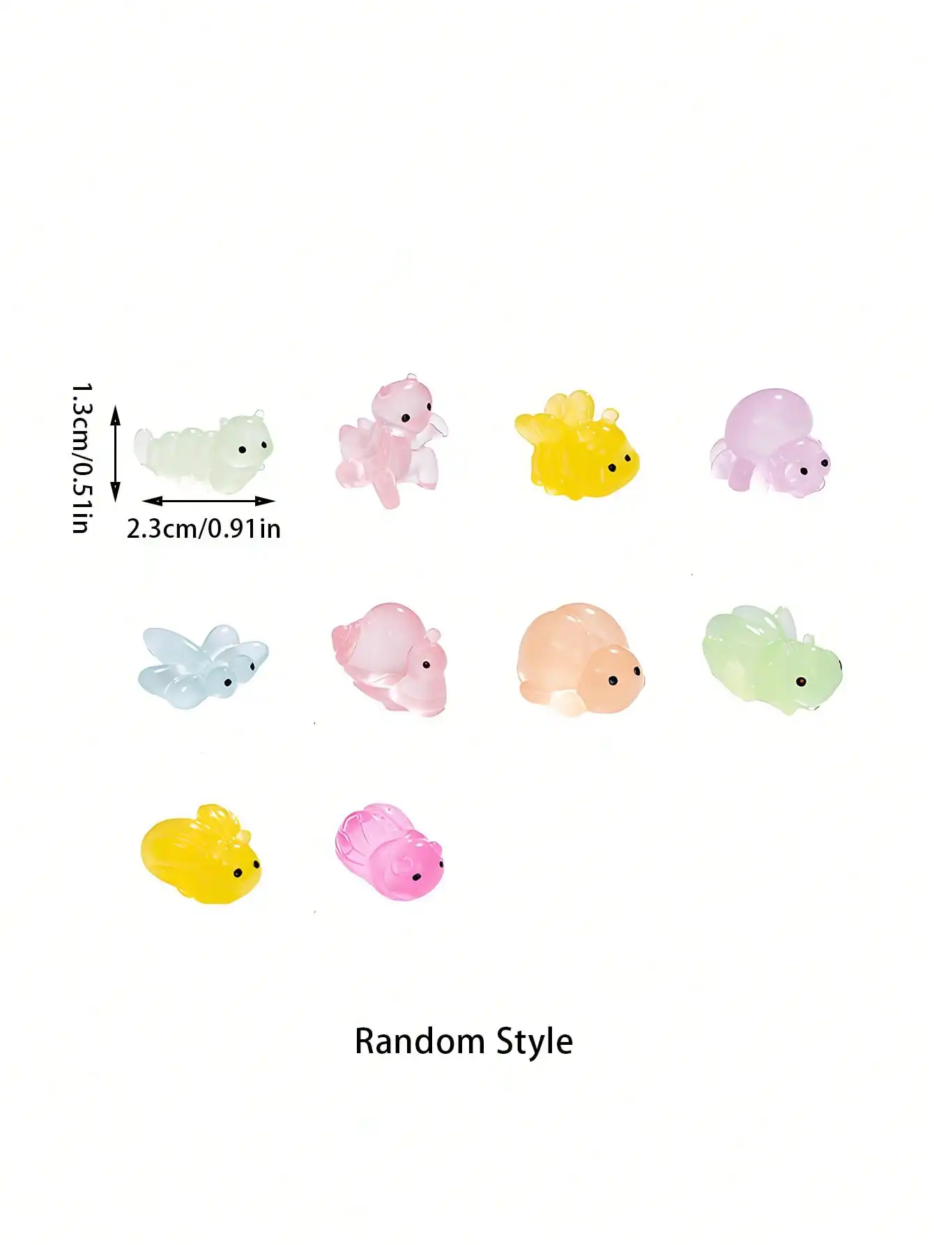 16PCS Glow-in-the-Dark Mini Resin Cow Figurines, Luminous Tiny Animal Ornaments for Fairy Garden, Micro Landscape, Aquarium,