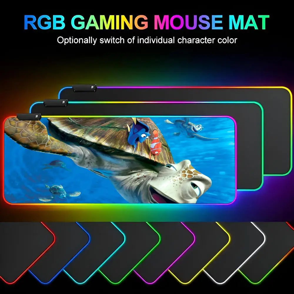 

Finding Nemo Mouse Pad keyboard Mousepad Rgb Mouse Pad Gaming Backlight Pc Accessories Gamer Keyboard Backlit Mat Desk Protecto