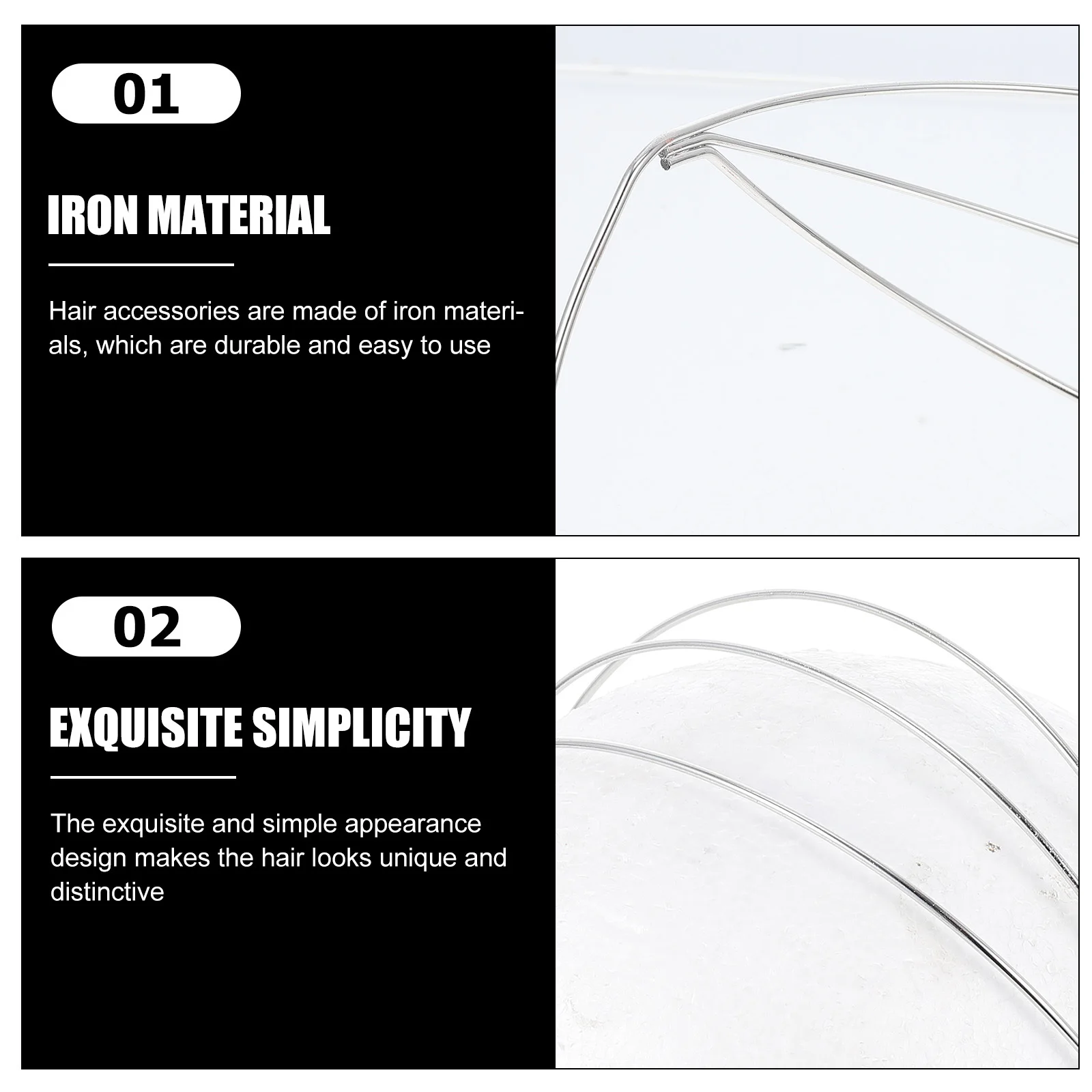 

2pcs Iron Hairwear Base Head Circle Diy Crown Frame For Bride Wedding Party Simple Tiara Accessory Crown Making Supply Hair