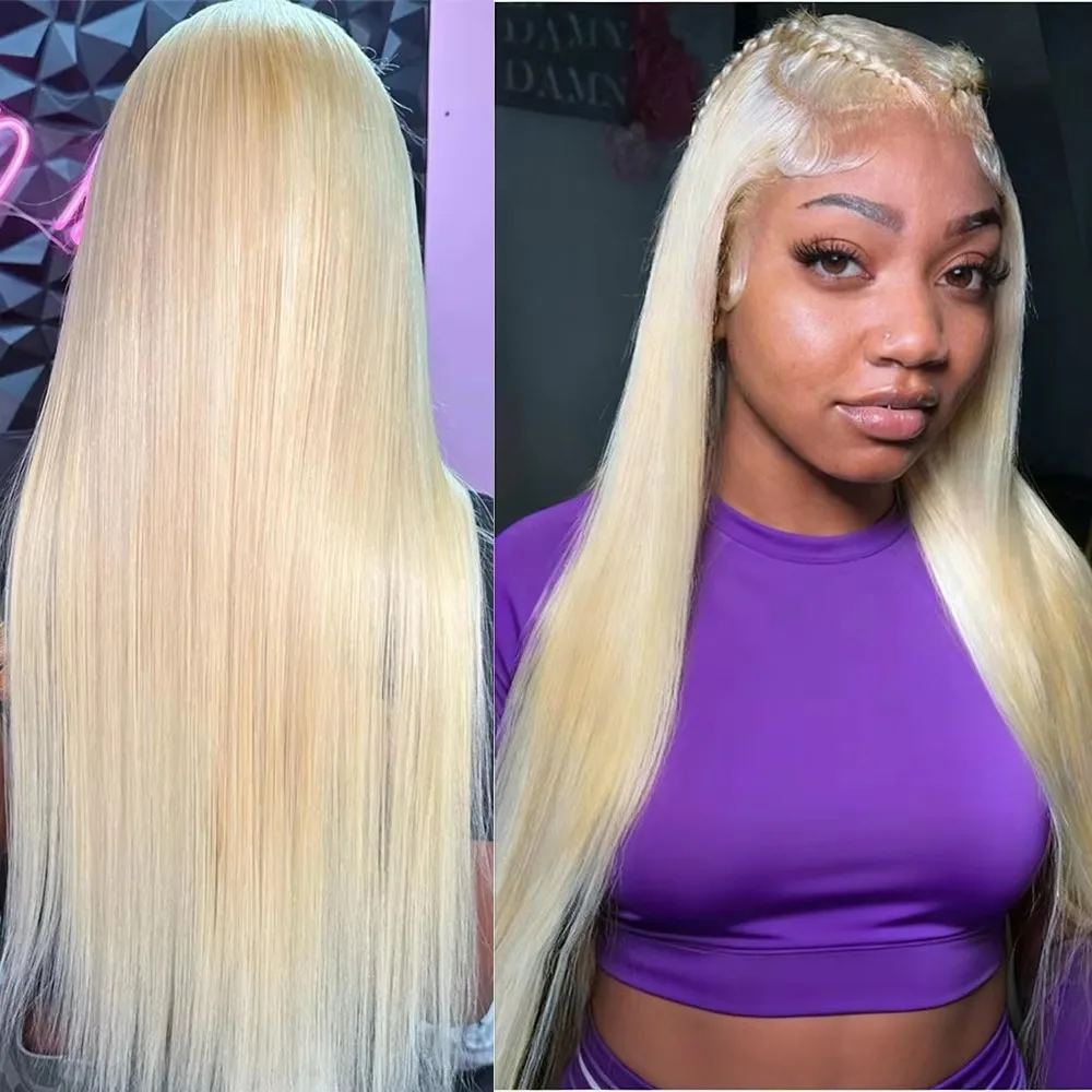 

Блонд 613, 13x6 HD Lace, 100% натуральные человеческие волосы, парик 40 дюймов, бразильский, 13x4, прямой, с прозрачной кружевной передней частью, для женщин, плотность 220%