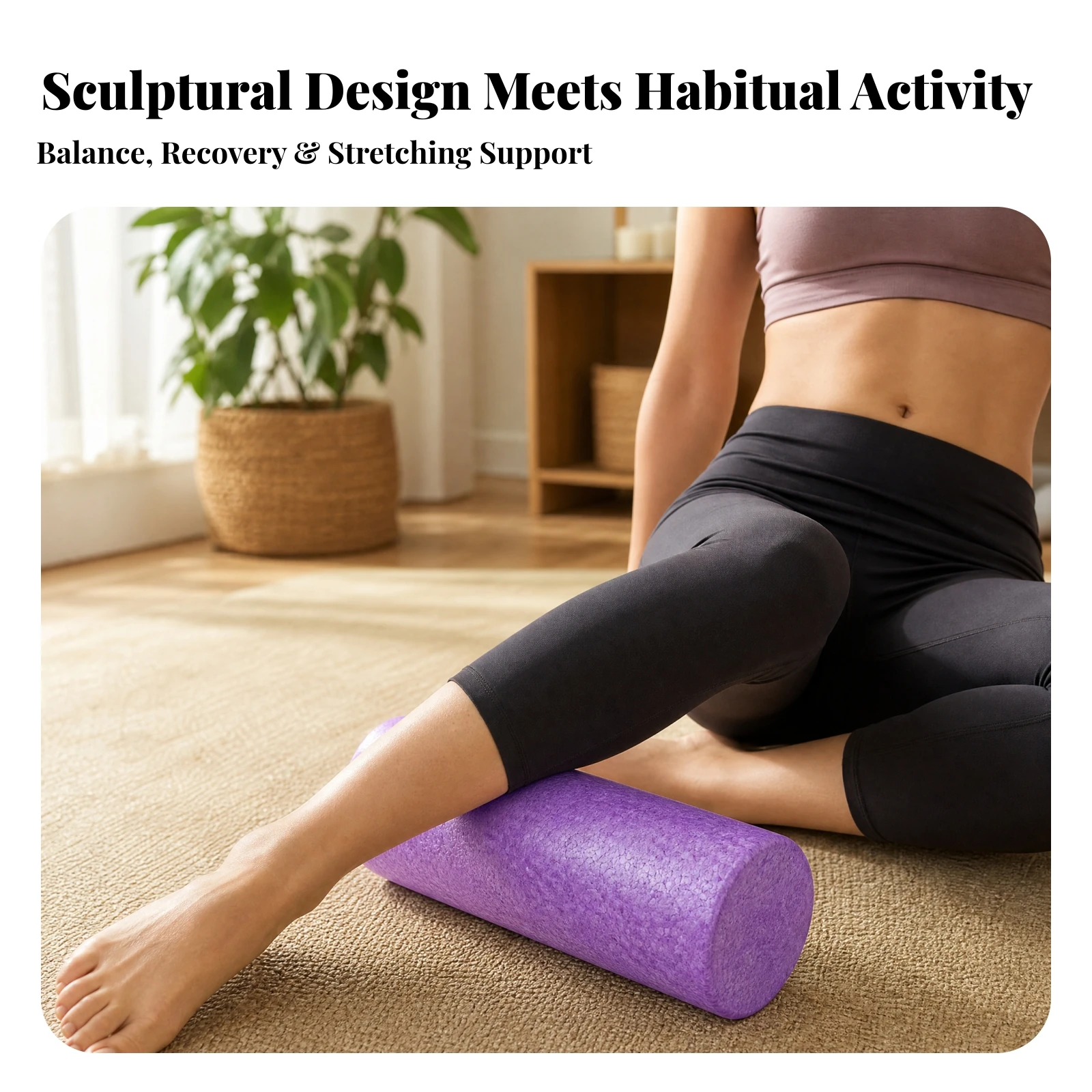 Expanded Polypropylene Foam Roller Solid Muscle Recovery Roller Fitness Equipment Long-Lasting Exercise Tool Lightweight