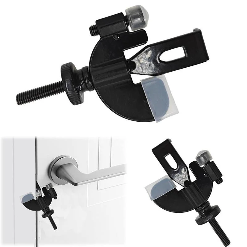 1Pc Portable Door Lock Home Hotel Security Door Locker for Travelers Lockdown from inside Bedroom Apartment Essentials ﻿