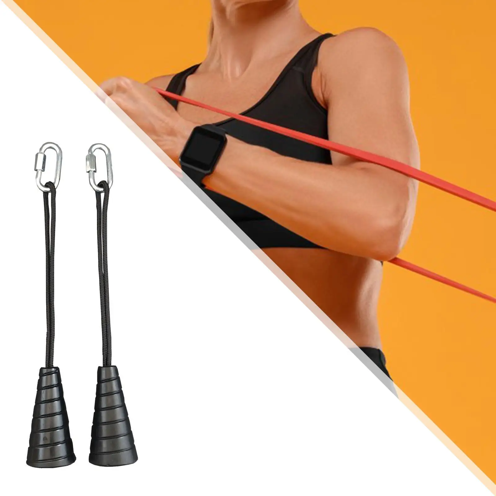 Triceps Rope Resistance Band Handles Working Out Handles Cable Attachment Handles Biceps Triceps Tension Rope for Back Lats