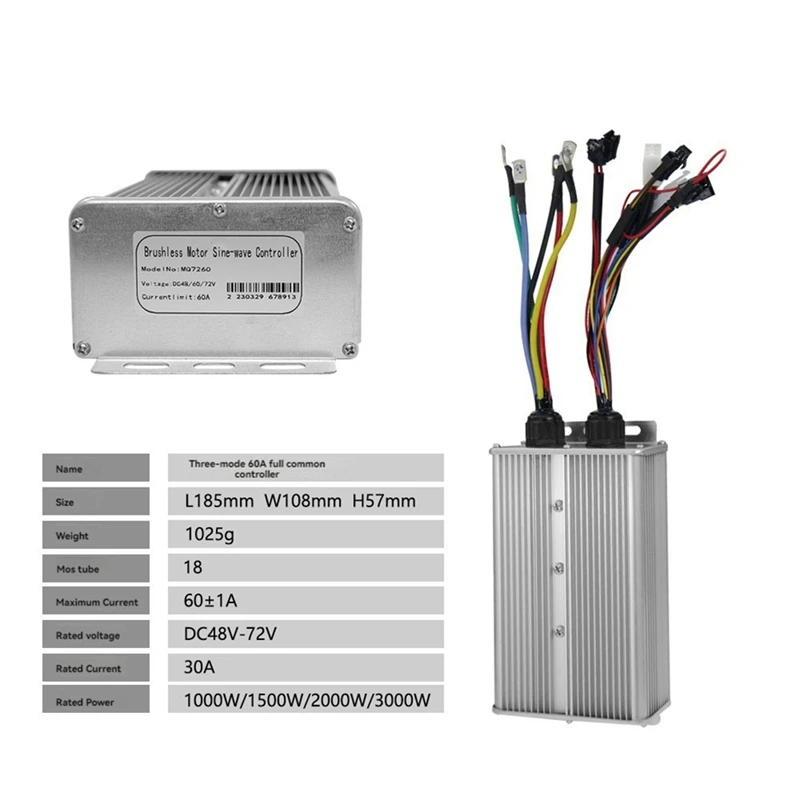High-Power Motors Lithium-Ion Power-Assisted Conversion Parts H-100 Color Screen Meter With 60A Three-Mode Sine Wave Kit image 3
