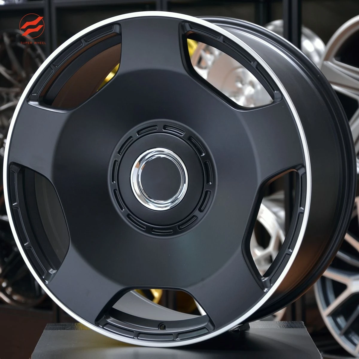 

SW In-Stock Forged Alloy Wheel 24x10 5x130 ET30 Satin Black Five Spoke for Mercedes- G-Class G550 G63 W463 W463A