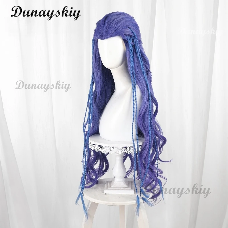 Movie Nezha AoRun Cosplay Wig and Dragon Horn Headwear Ear Props Halloween Party Wig Accessory Prop Customized