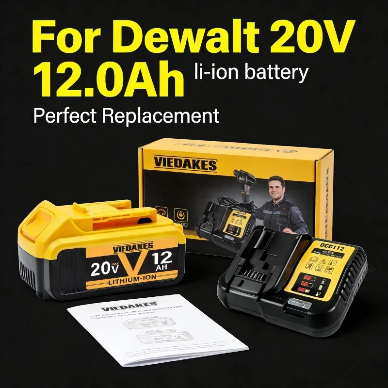 

New 20V 12.0Ah MAX rechargeable lithium-ion battery, for Dewalt 20V battery suitable for Dewalt tool DCF850 DCD796 DCF922
