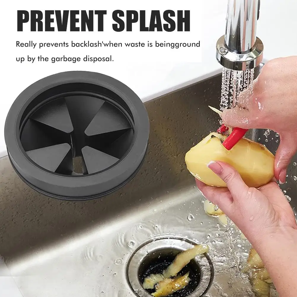 2x Garbage Stopper Ring Cover Disposal Splash Guard  For InSinkErator Rubber Quiet Collar Sink Baffle Reduce Disposer Noise Tool