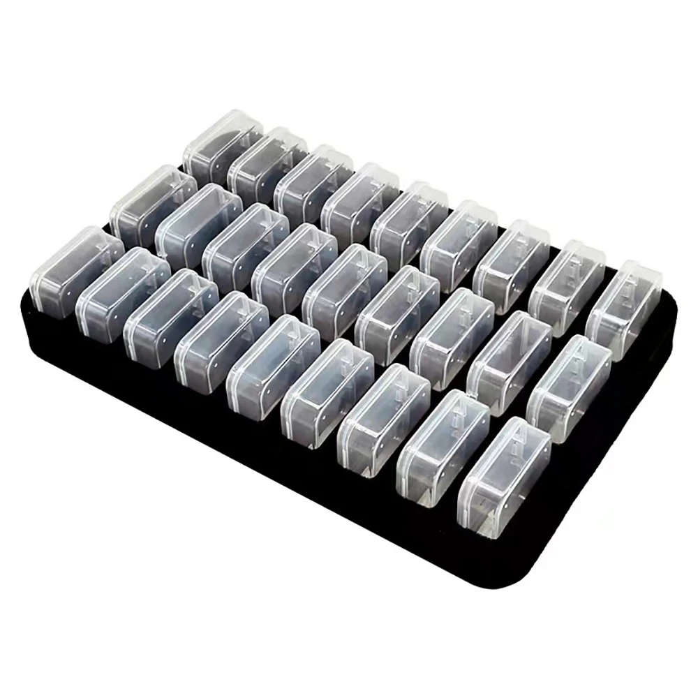 Butterfly Print Diamond Painting Storage Case with 27 Clear Organizer - Portable Craft Tool Kit for Beads, Jewelry & DIY Kits - view 5