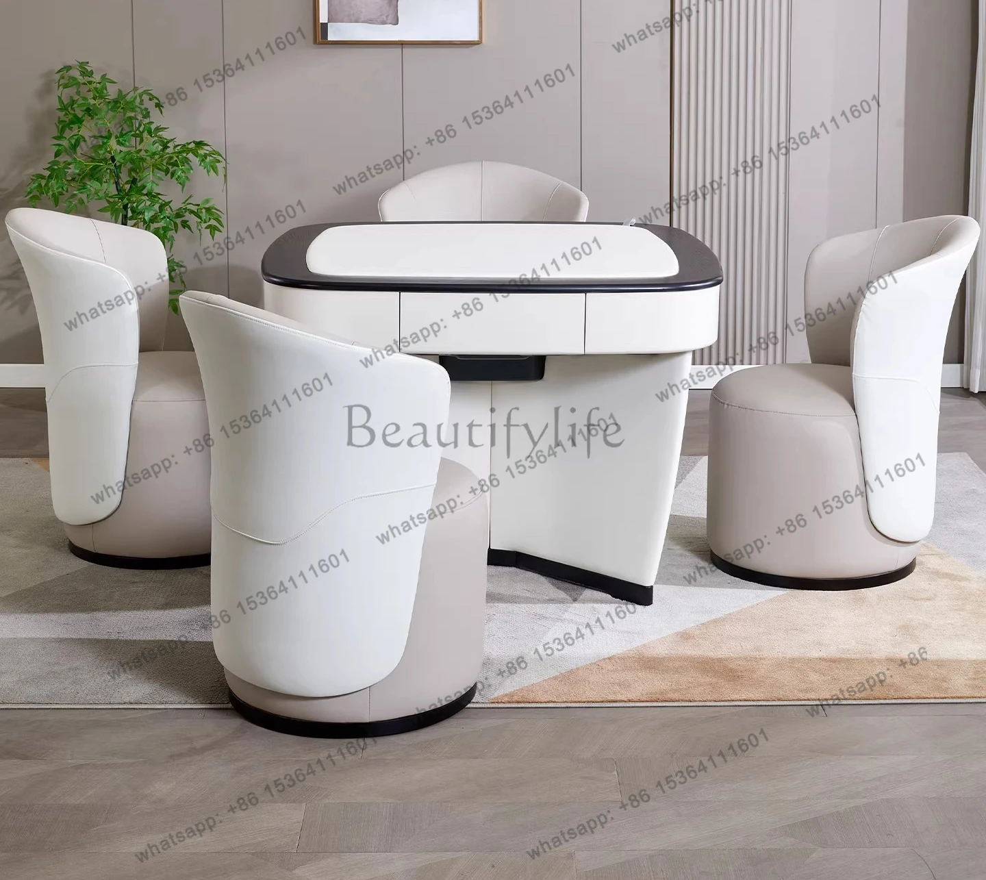Solid mahjong machine Automatic household integrated dining table dual-purpose