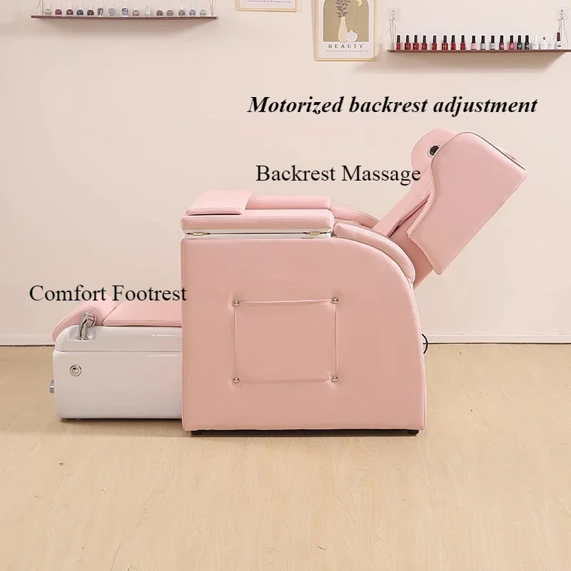 Stool Beautician Motorized Adjustable Backrest Massage Taburete Pedicura Spa Chair Pedicure