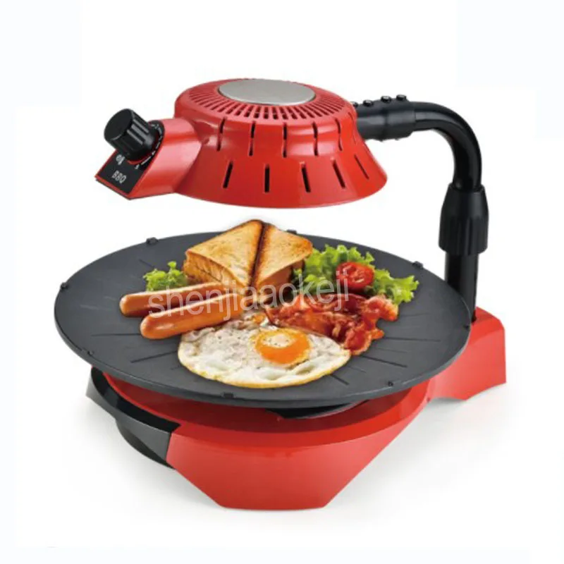 1300W Korean‑Style Smokeless Household Electric BBQ Grill, 3D Infrared Baking Tray Barbecue Machine With Lamp, 110V/220V