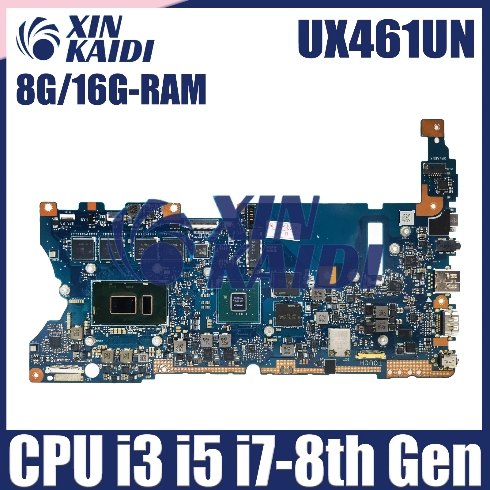 

UX461UN Notebook Mainboard UX461U TP461U TP461UN TP461UA Laptop Motherboard CPU i3 i5 i7-8th Gen 8G/16G-RAM V2G