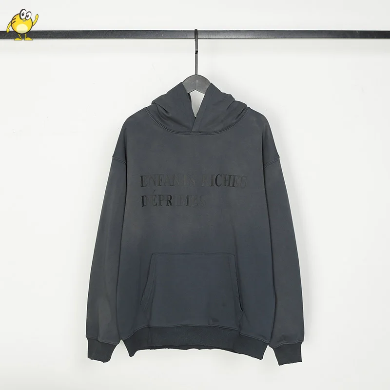 

Autumn Winter ERD Hoodies Men Woman 1:1 100% Cotton Loose Streetwear Vintage Washed Do Old Pullover Sweatshirts Heavy Fabric