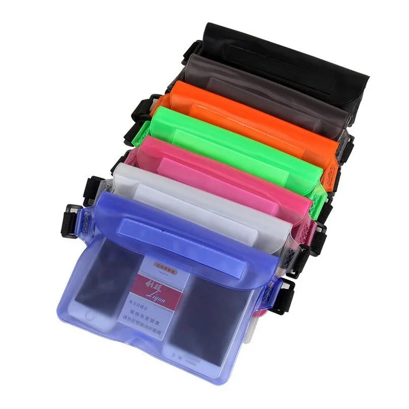 Swimming waterproof waist pack PVC drifting outdoor leisure sealing transparent touch screen mobile phone waterproof