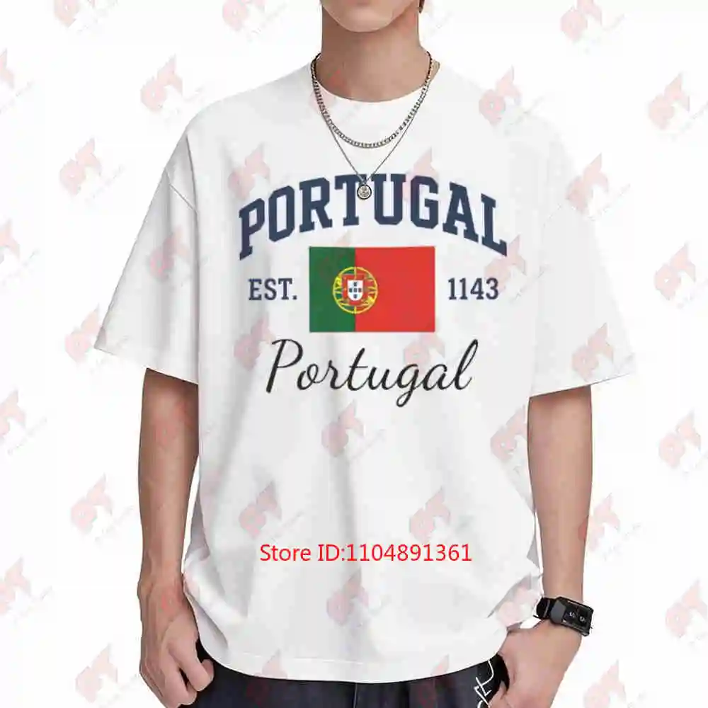 Portugal Heritage Portuguese Pride Lisbon Travel Vintage Short Sleeve Tee 100% Cotton T-Shirt