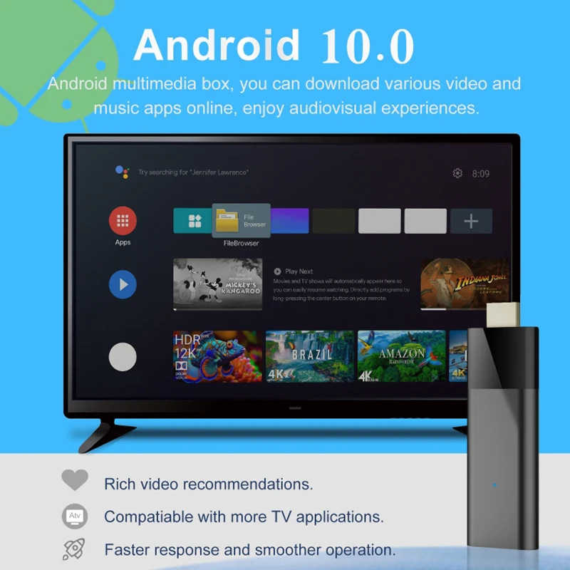 Dispositivo de TV inteligente Q6 Mini, decodificador con Android 10, Allwinner H313, cuatro núcleos, Cortex A53, 2GB, 16GB, BT5.0, 2GB, 8GB, HD, 4K, HDR10 +, WIFI, 5G, H.265