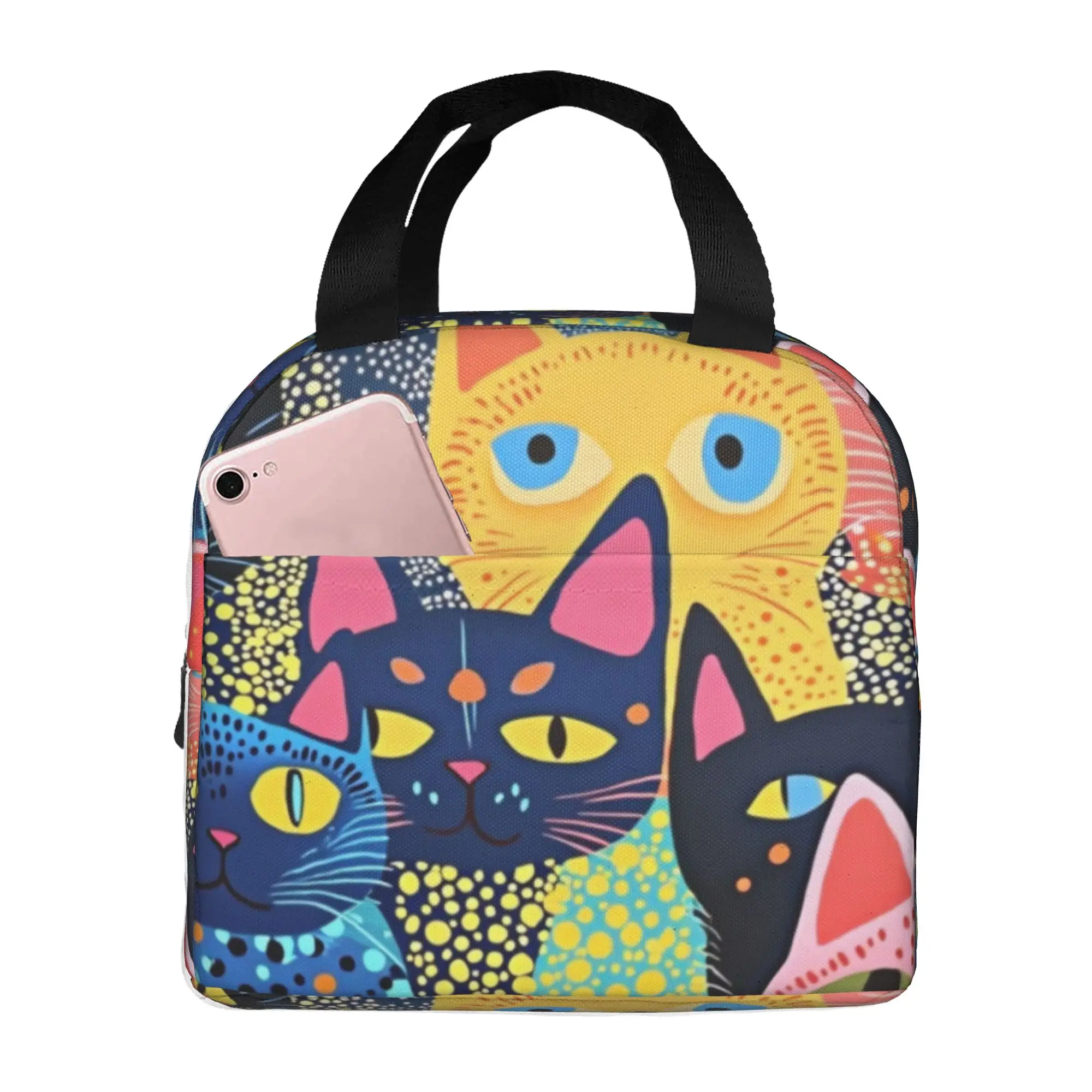 Yayoi Kusama Abstract Painting  Lunch Bag Men Women  Cooler Thermal Insulated Lunch Box for School