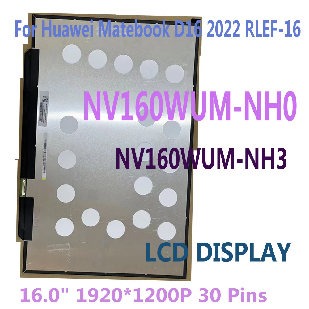

16 дюймов NV160WUM-NH0 NV160WUM-NH3 ЖК-экран для ноутбука NV160WUM NH0 16:10 1920X1200 30-контактный ЖК-дисплей