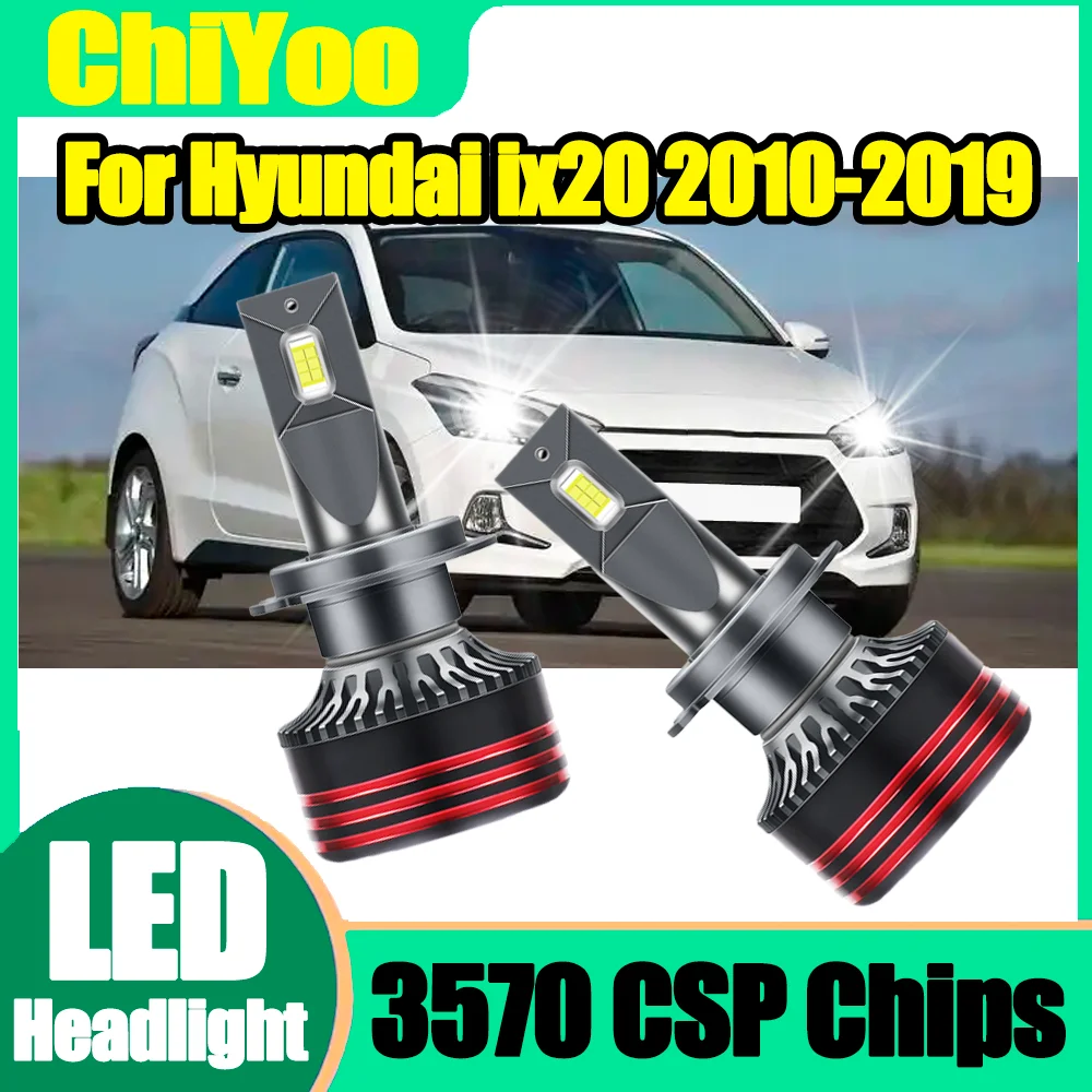 

2 шт. 30000LM мощные светодиодные автомобильные фары H7 авто фары супер белые 150 Вт 6000 К CSP чипы для Hyundai ix20 2010-2019