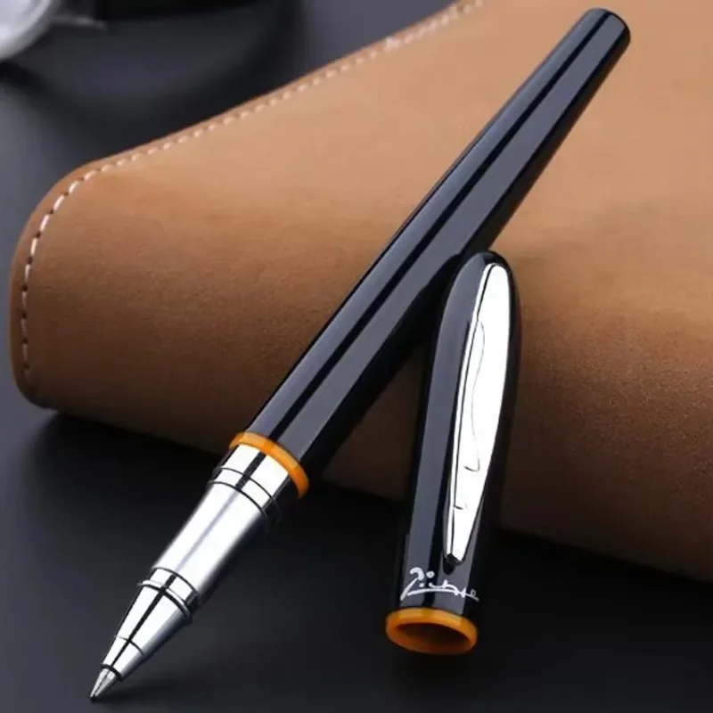 Picasso 907 Black and Silver Yellow/Red Ring International Standard RollerBall Pen Writing Students Teacher Gifts
