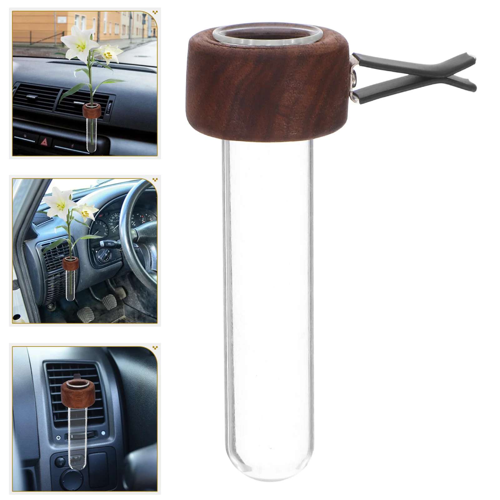 

Flower Vase Diffuser Air Vent Clip Aromatherapy Interior Decoration Car Vent Clip Floral Accessories Auto Vase