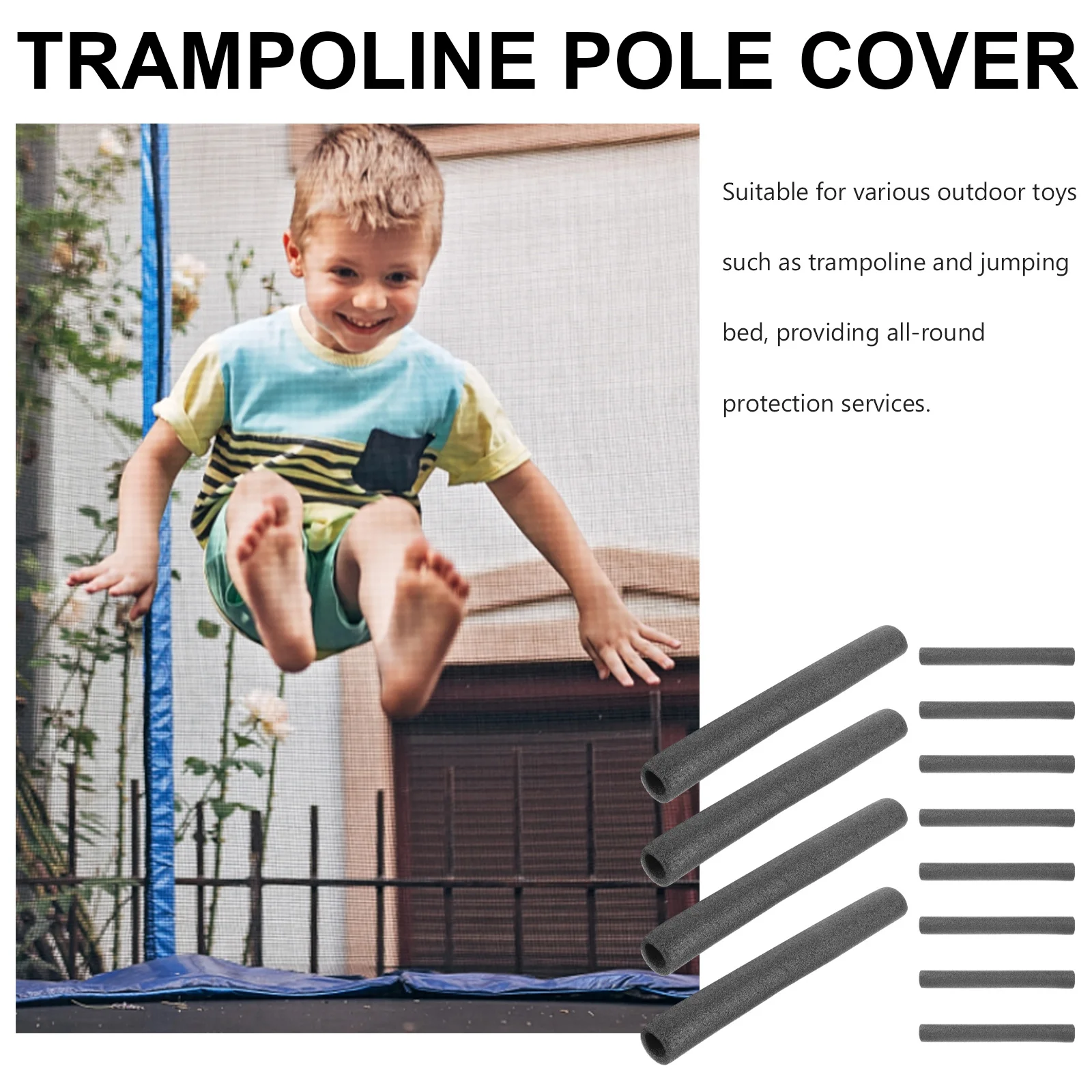 12 Uds. Trampolín esponja tubo barandilla poste cubiertas flexibles protectores infantiles de espuma de PE para acolchado