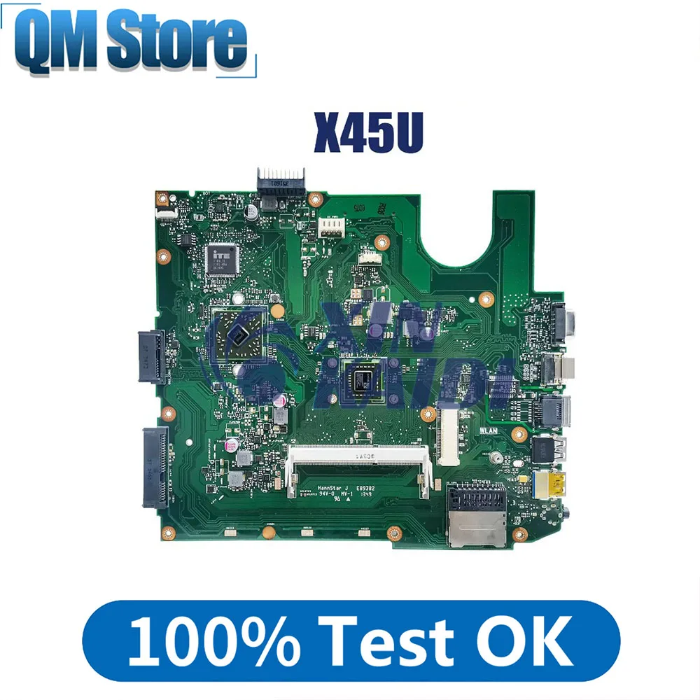 

Notebook Mainboard for ASUS K45U A45U X45U Laptop Motherboard CPU C60 E2-1800 E350 E450 Systemboard 100% Working Well