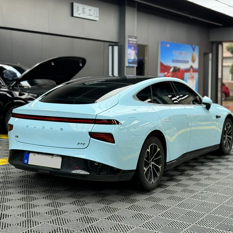 Factory Direct Glacier Blue Crystal PET Car Wrap Vinyl Color Change PPF Bubble Free Air Release Self Adhesive Film