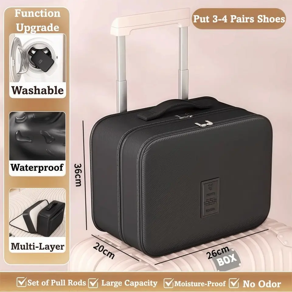 Stoura open showing multiple shoe compartments