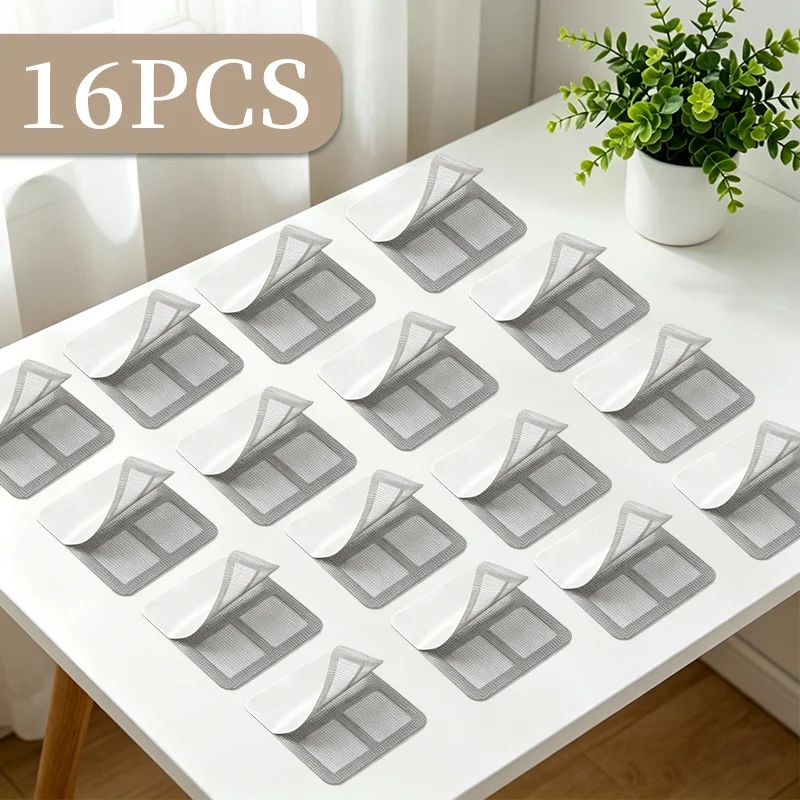 16pcs self-adhesive hair capture stickers, suitable for kitchen sinks and bathroom drains - anti-clogging