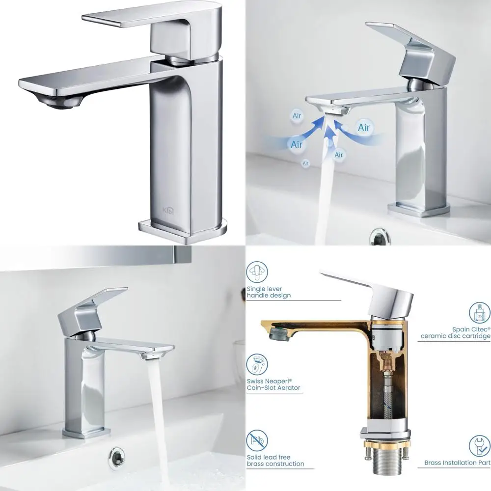 

High-Arc Solid Brass Bathroom Sink Faucet - Durable Scratch-Resistant with Easy Installation | Single Handle Design
