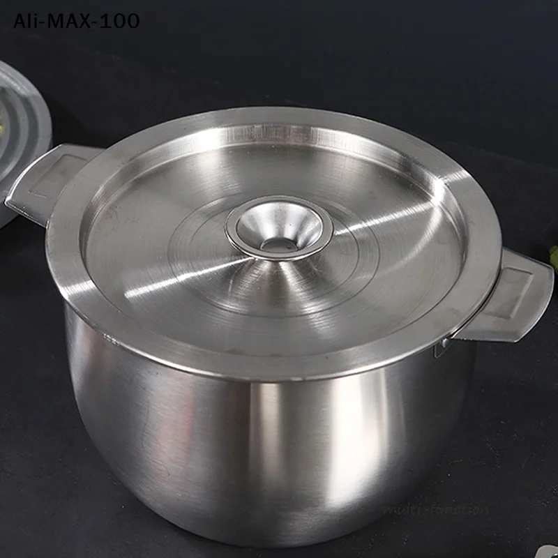 【Au】20/22/24CM Stainless Steel Cookware Lid Reusable Cooking Pot Cover Wok Cover Frying Pan Lid Flat Pan Cover For Bowls Basins