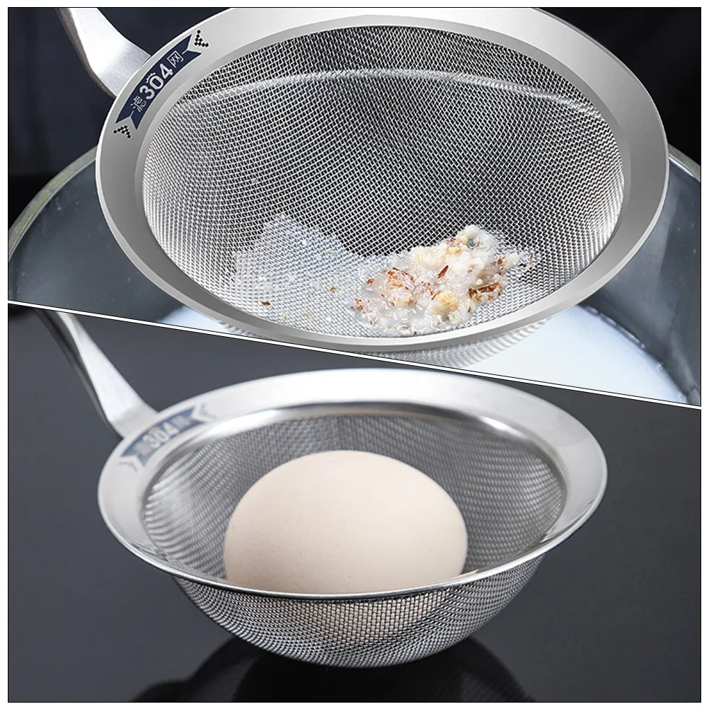 

Stainless Steel Colander With Wooden Handle Kitchen Strainer Ladle For Home Restaurant Use Frying Oil Skimmer Filter