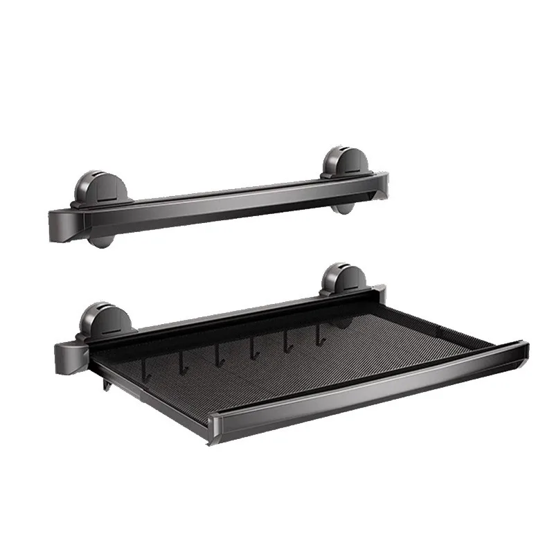 For No Punching Suction Cup Drying Net, Window Folding Towel Rack Drying Rack, Balcony Drying Pillow Mesh Pocket Shoe Artifact