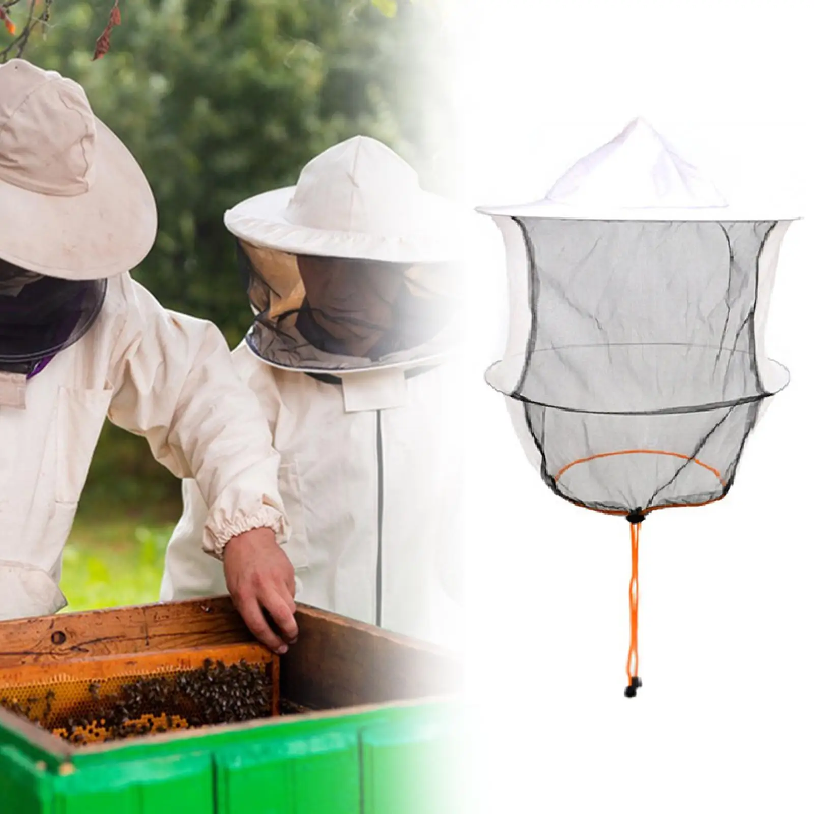 Beekeeping Hat with High Visibility Veils Heavy Duty,Fishing Equipment Beekeeper Hat Beekeeping Supplies for Fishermen Hiker