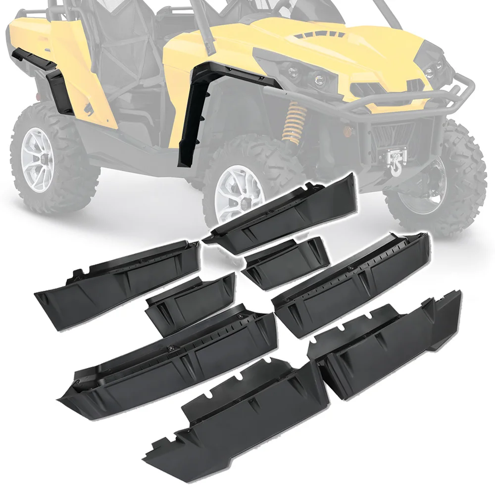 

2.5IN UTV Wider Fender Flares Front Rear PP Extended Mud Flaps Guards For Can-am Commander & Commander Max 800 1000 2011-2020