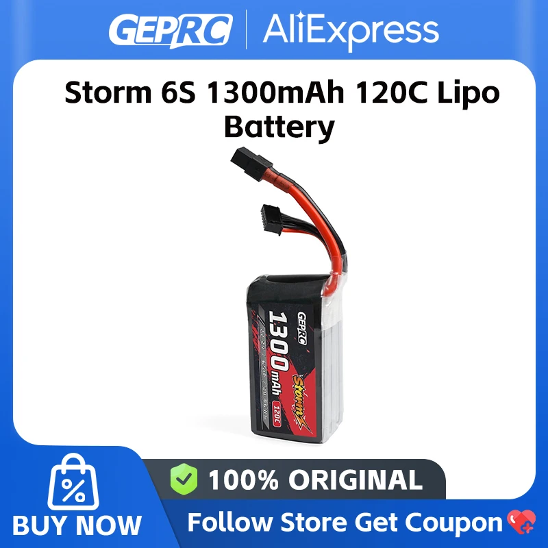 GEPRC Storm 6S 1300mAh 120C Lipo Battery For 3-5Inch Series Drone For RC FPV Quadcopter CCineLog35 V2 HD O3 FreestyleDrone Parts