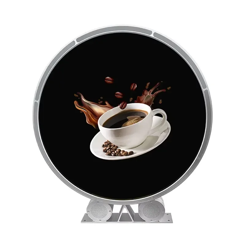 3D Full Color LED Hologram Fan Display 550mm Wall-Mounted Lightbox Digital Poster for Outdoor Advertising Wayfinding Elevator
